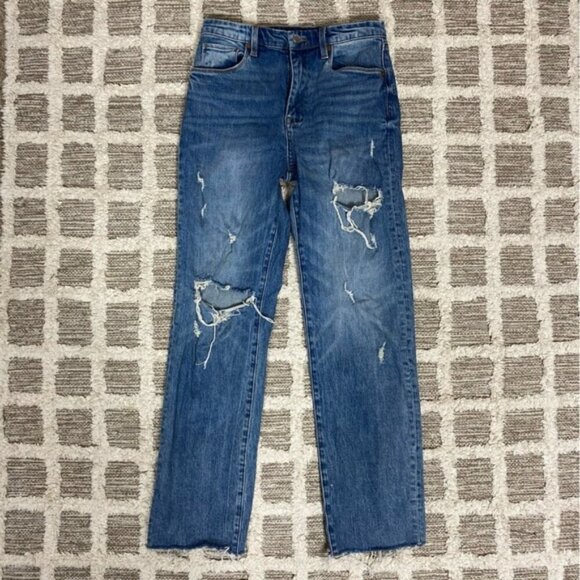 BLANKNYC Howard Med Rise Loose Fot Distressed Jeans Size 25 - Picture 2 of 7